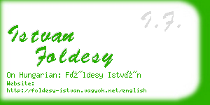 istvan foldesy business card